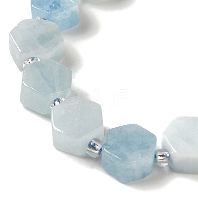 Natural Aquamarine Beads Strands G-P534-A08-02-1