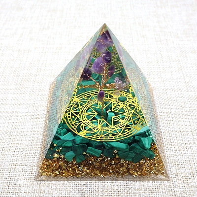 Orgonite Pyramid Resin Energy Generators PW-WGD4C6B-01-1