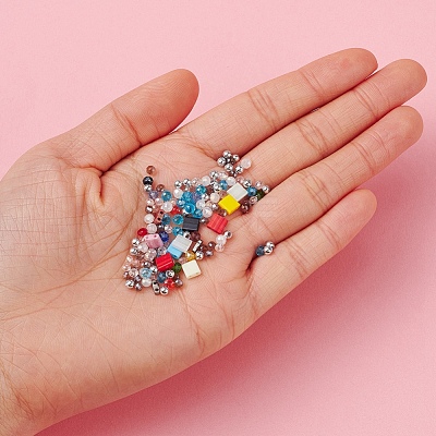 DIY Glass Beads Bracelet Making Kit DIY-YW0004-46-1
