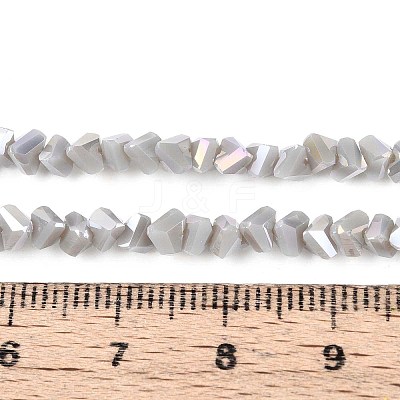 Electroplate Opaque Glass Beads Strands GLAA-N022-4mm-21-1