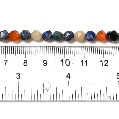 Natural Carnelian/Lapis Lazuli/Labradorite/Amazonite/Apatite Beads Strands G-K382-A01-01-1