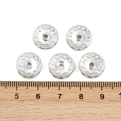 Brass Rhinestone Spacer Beads X-RB-A014-Z12mm-01S-1