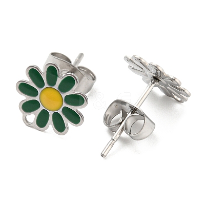 Non-Tarnish 304 Stainless Steel Stud Earrings STAS-B047-28P-1