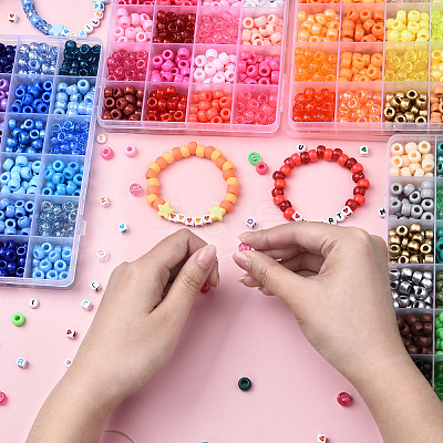 3 Boxs DIY Acrylic Beads Bracelets Making Kits DIY-YW0013-04-1