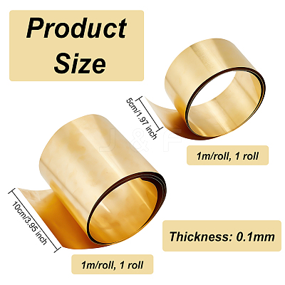 AHADEMAKER 2 Rolls 2 Style Brass Sheet KK-GA0001-48-1