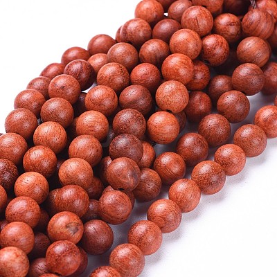 Natural Wood Beads Strands WOOD-F008-01-C-1
