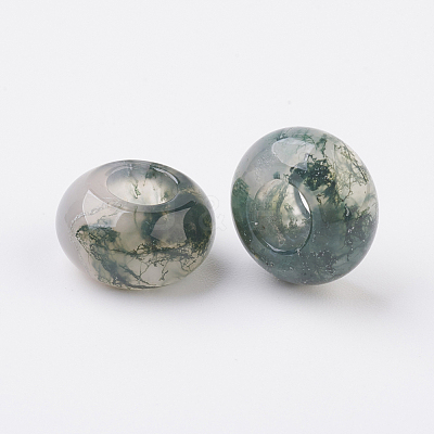 Natural Indian Agate European Beads X-G-G740-14x8mm-11-1