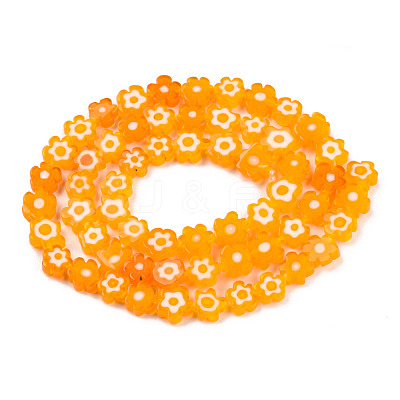 Handmade Millefiori Glass Bead Strands LAMP-N029-017A-05-1