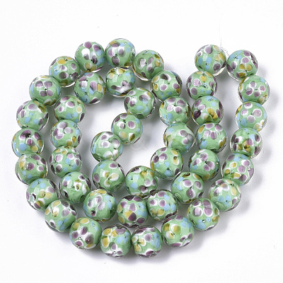 Handmade Lampwork Beads Strands LAMP-T007-04H-1