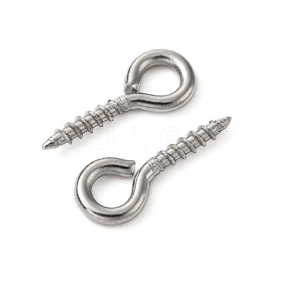 Tarnish Resistant 304 Stainless Steel Screw Eye Pin Peg Bails X-STAS-L234-165A-P-1
