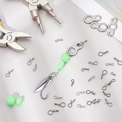 270Pcs 9 Style 304 Stainless Steel Fly Hook Lure Snap FIND-FH0002-95-1