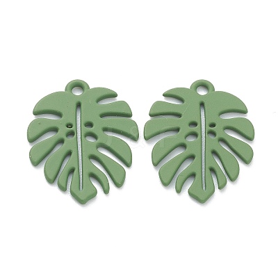 Baking Paint Alloy Pendants ENAM-I051-01B-1