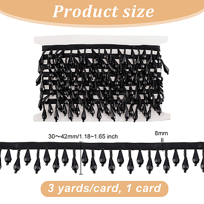 Polyester Bead Tassel Trimming DIY-WH0111-431-1