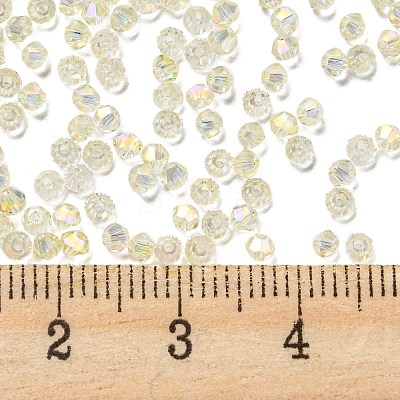 Full Rainbow Plated Transparent Electroplate Glass Beads EGLA-M030-02A-FR04-1