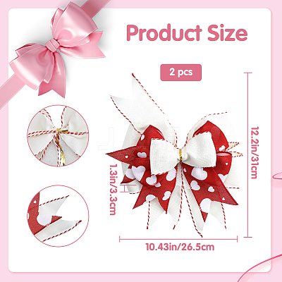 Polyester Big Bowknot FIND-WH0126-414G-1