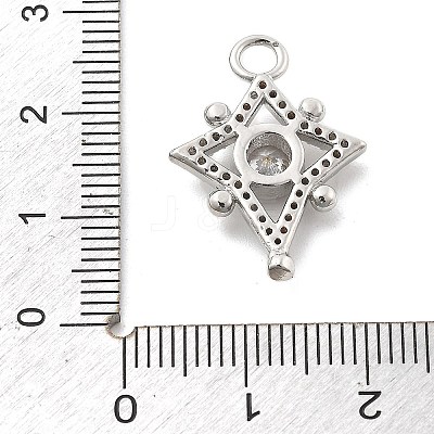 Brass Micro Pave Cubic Zirconia Pendants KK-L228-17P-1