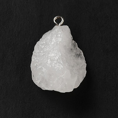 Raw Rough Natural Quartz Crystal Pendants G-A028-01H-1