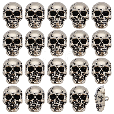 20Pcs Alloy Skull Shank Buttons FIND-PH0026-24B-1