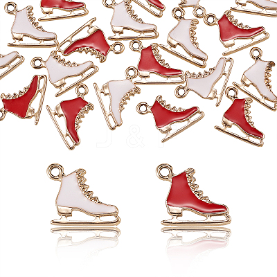 20Pcs 2 Colors Alloy Enamel Pendants PALLOY-CJ0001-137-1