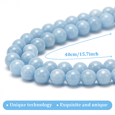 Natural Angelite Beads Strands G-AR0005-69A-1