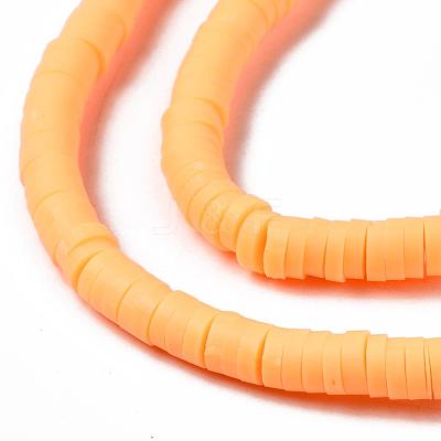 Flat Round Handmade Polymer Clay Bead Spacers CLAY-R067-3.0mm-15-1