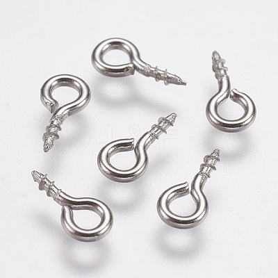 Tarnish Resistant 304 Stainless Steel Screw Eye Pin Peg Bails LS-STAS-I097-077D-1