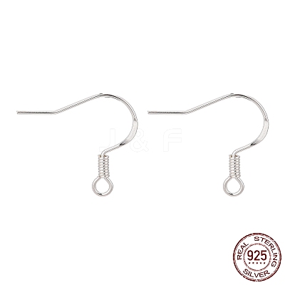 925 Sterling Silver Flat Coil Earwire STER-S002-53-1