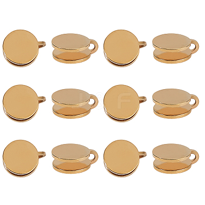 12Pcs 304 Stainless Steel Cuff Earrings EJEW-HS0001-28G-1