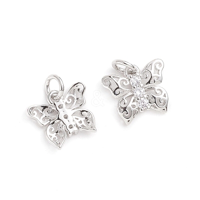 Brass Micro Pave Cubic Zirconia Pendants ZIRC-E164-18A-P-1