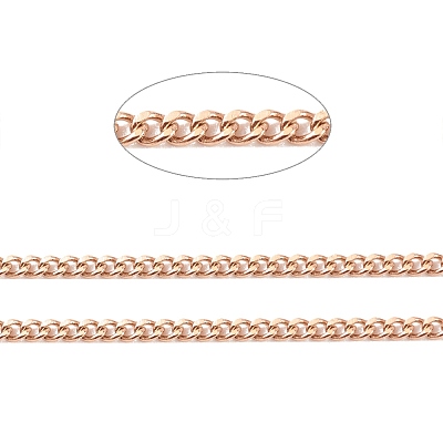 Ion Plating(IP) 304 Stainless Steel Curb Chains CHS-E005-02RG-1