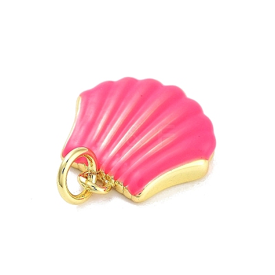 Real 18K Gold Plated Rack Plating Brass Enamel Charms KK-M293-31G-01-1