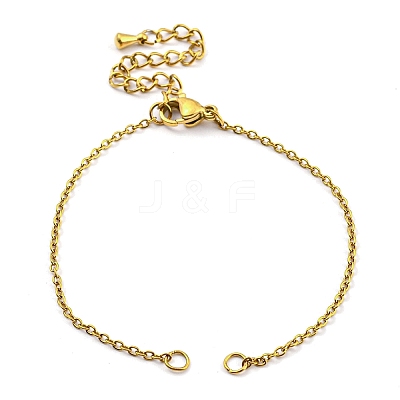 304 Stainless Steel Cable Chains Bracelet Making AJEW-P119-02G-1