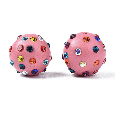 Polymer Clay Rhinestone Beads RB-T017-31B-1