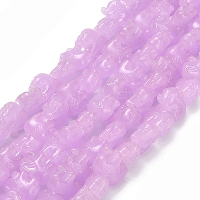 Synthetic Coral Dyed Carved Bead BSHE-H114-04C-1
