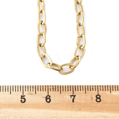 Ion Plating(IP) 304 Stainless Steel Cable Chain Necklace Making STAS-A028-N091G-1