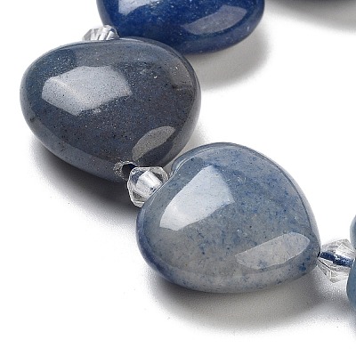 Dyed & Heated Natural Blue Aventurine Beads Strands G-C150-A23-01-1