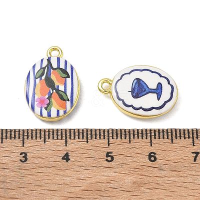 Printed Brass Pendants KK-CBA84C5-15G-1