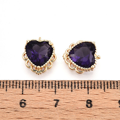 Brass Pave Cubic Zirconia Pendants ZIRC-T016-09-1