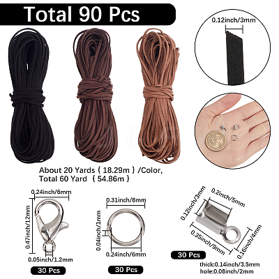 DIY Faux Suede Cord Necklaces/Bracelets Making Kits KK-SP0004-01-1
