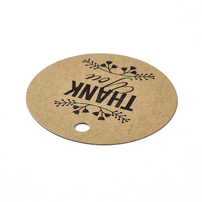 Thank You Theme Kraft Paper Jewelry Display Paper Price Tags CDIS-K004-01G-1