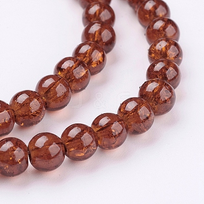 Spray Painted Crackle Glass Beads Strands LS-CCG-Q001-6mm-16-1