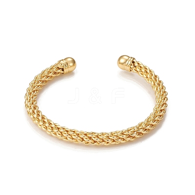 Classic Rack Plating Brass Cuff Bangle LS-BJEW-E071-23G-1