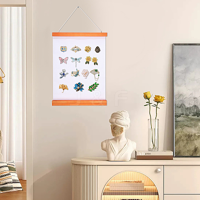 Wall Mounted Brooch Jewelry Display Rolls ODIS-WH0001-61-1