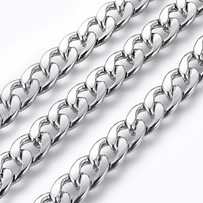 Tarnish Resistant Men Curb Chain Necklace NJEW-F027-46-1