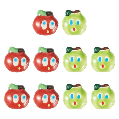 10Pcs 2 Colors Handmade Porcelain Beads PORC-TA0001-65-1