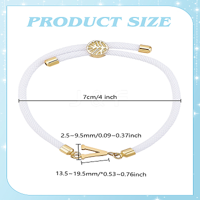 1pc Adjustable Nylon Cord Slider Bracelets for Women BJEW-LP0001-33V-G-1