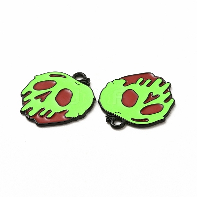 Rack Plating Alloy Enamel Pendants X-FIND-G054-20EB-02-1