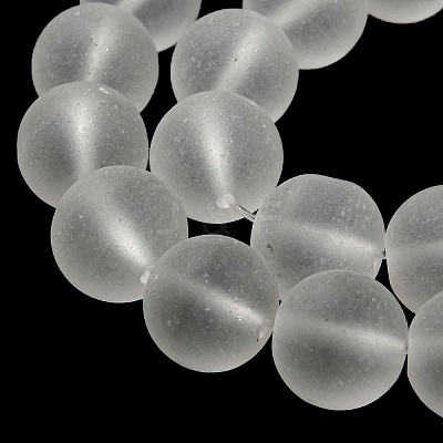 Baking Paint Transparent Glass Bead Strands GLAA-S031-10mm-13-1