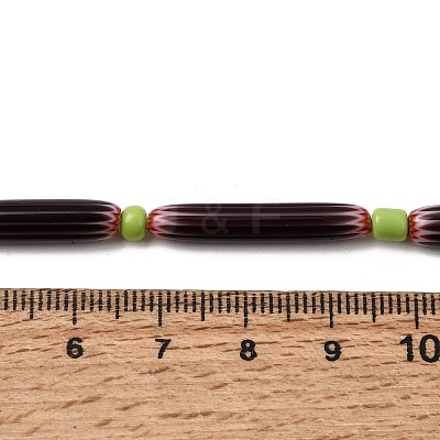 Handmade Lampwork Chevron Beads LAMP-Z019-01-02-1