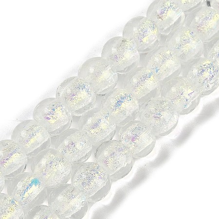 Handmade Foil Lampwork Beads Strands FOIL-K003-04K-1